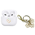 AirPods 3 Cute Heart Silicone Case with Butterfly Keychain
