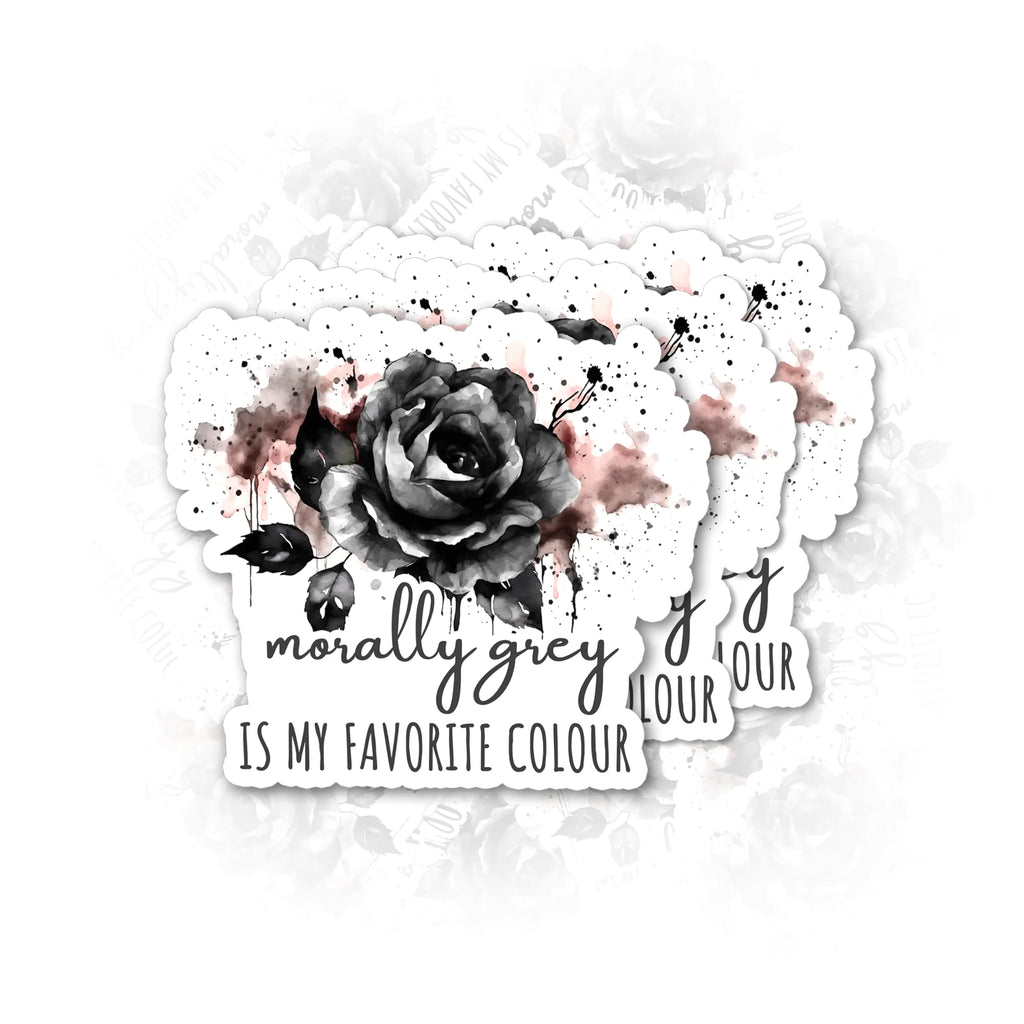 3-Pack Morally Grey Vinyl Stickers for Book Lovers
