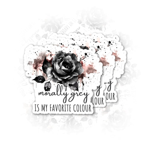 3-Pack Morally Grey Vinyl Stickers for Book Lovers